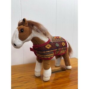 Breyer‎ Brown White Paint Horse Plush Posable Wire Legs Tail Quilt Horse Blanket